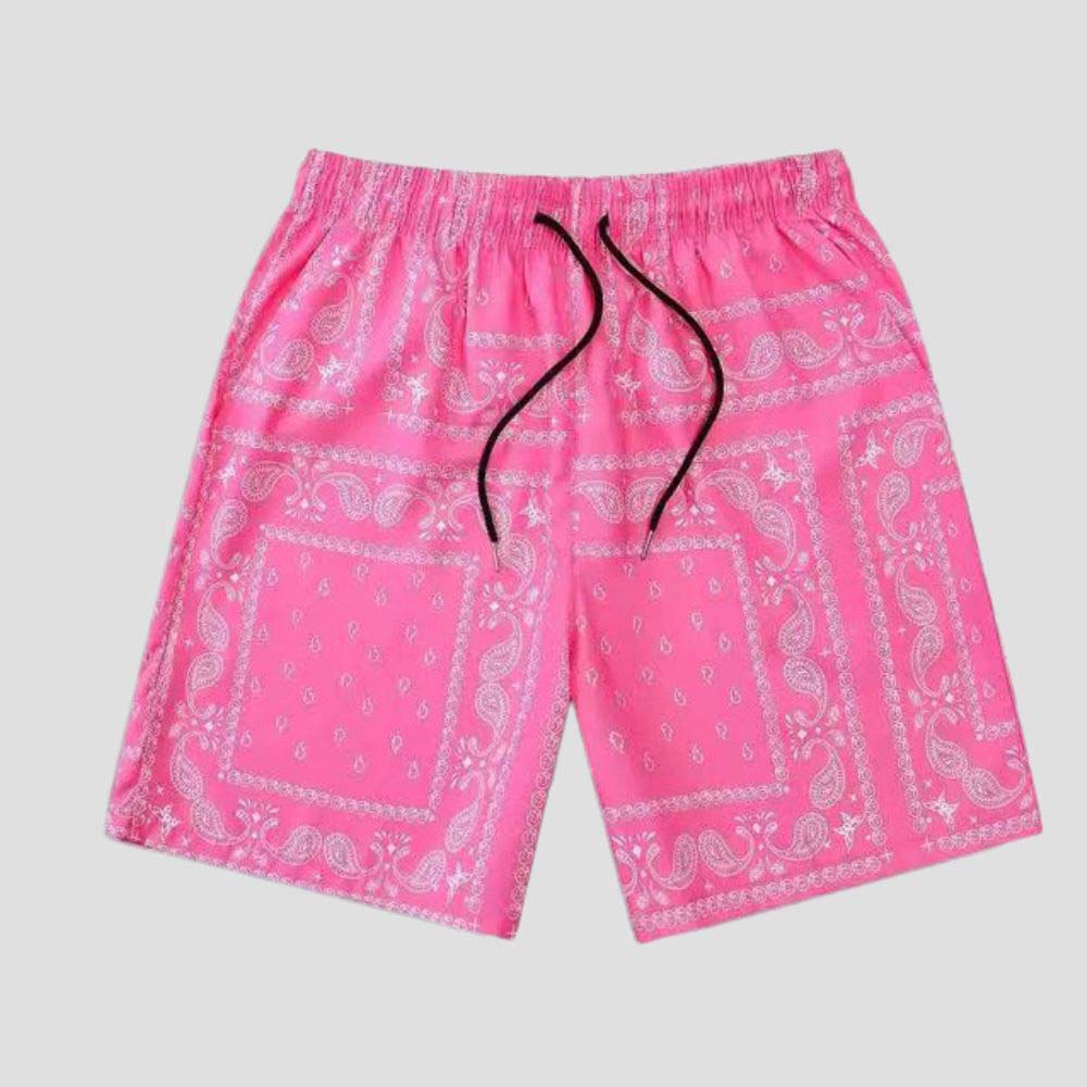 Stylish quick-dry shorts with hip-hop and classical art motifs