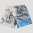 Loose-fit unisex shorts with quick-dry fabric and fiery design