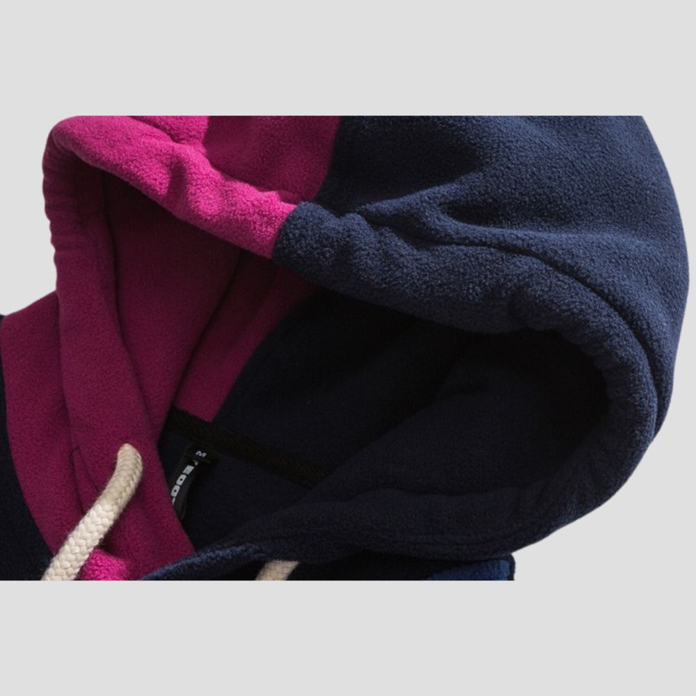 Loose fit colorblock hoodie
