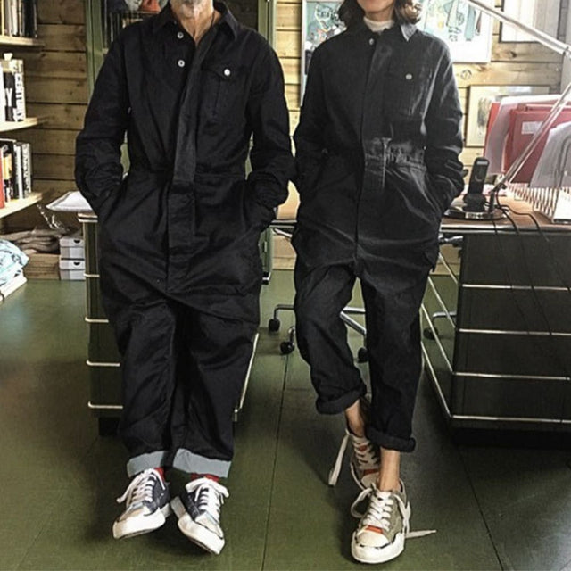 Multi-Pocket Workwear Jumpsuit