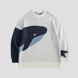 Casual ocean-inspired sweater with durable knitted material
