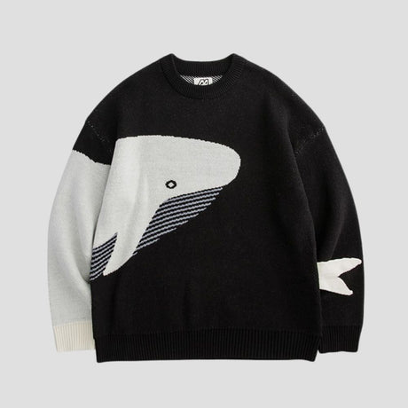 Comfortable and stylish oceanic whale sweater with casual styling
