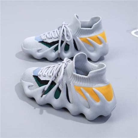 Close-up of 3D textured sole for traction