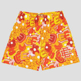 Trendy quick-dry shorts with a loose fit, breathable mesh design, and street fashion elements.