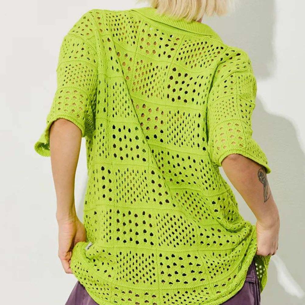 Perforated Knit Dopamine Shirt