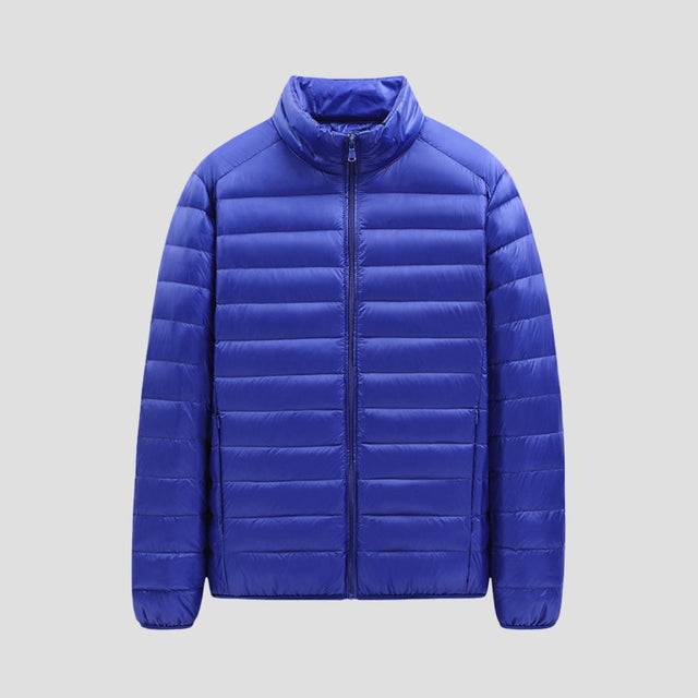 Detailed shot of the water-resistant fabric, ideal for rainy or snowy weather.