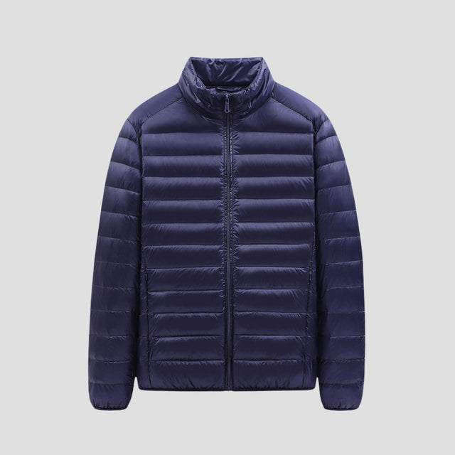 Detailed shot of the water-resistant fabric, ideal for rainy or snowy weather.