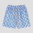 Street-style hip-hop shorts with geometric pattern print