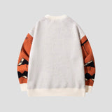 Back view of Pumpkin Face Crew Neck Sweater