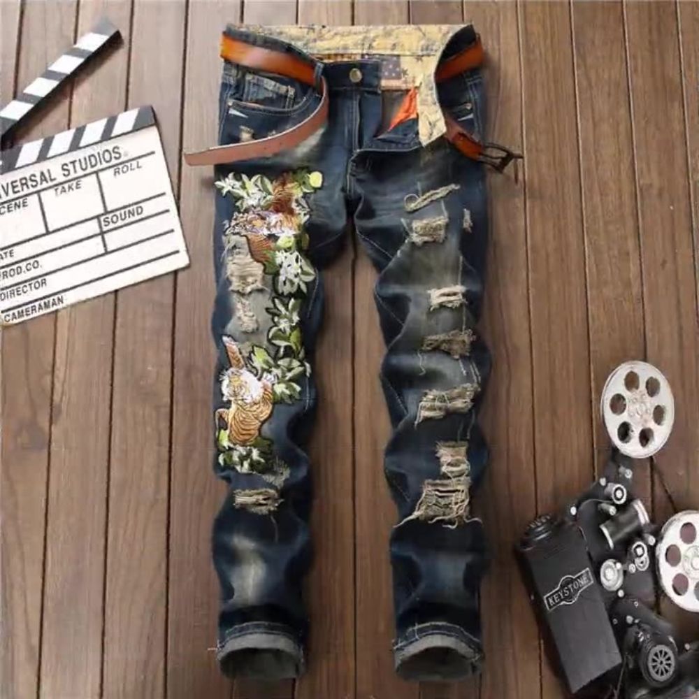 Punk Print Jeans