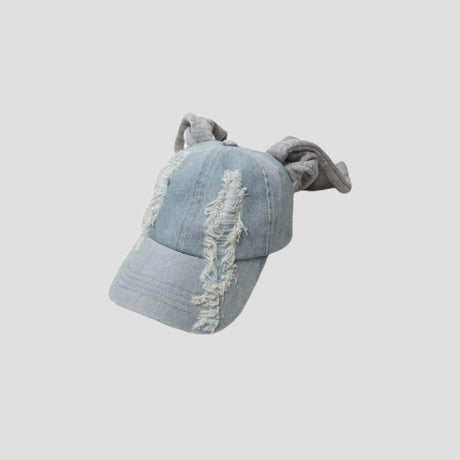 Street fashion cap featuring unique rabbit ear decor