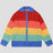 Hip-hop style rainbow color hollow-out shirt