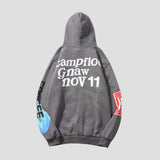 Red Heart Graffiti Cotton Hoodie