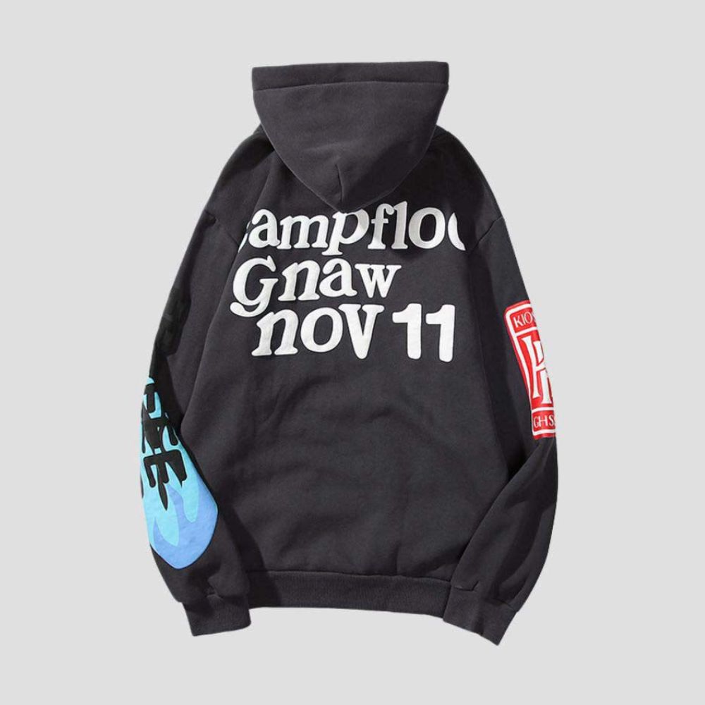 Red Heart Graffiti Cotton Hoodie