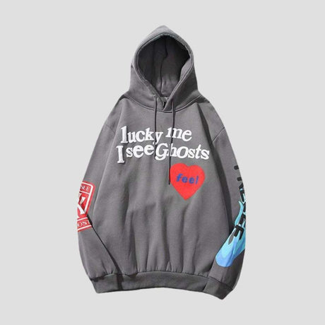 Red Heart Graffiti Cotton Hoodie
