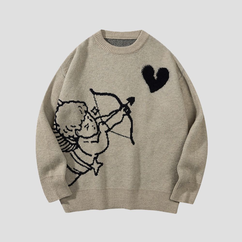 Eco-friendly retro jacquard sweater
