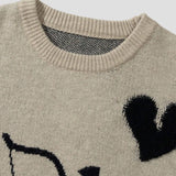 Quirky pattern pullover knitwear
