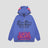 Colorful retro hooded sweater with monster embroidery