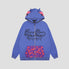 Colorful retro hooded sweater with monster embroidery