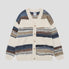 A stylish sweater featuring a retro striped design, perfect for adding a vintage touch to your wardrobe.
