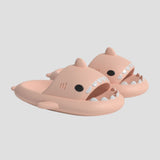 Unisex shark slippers with foot-hugging EVA design.