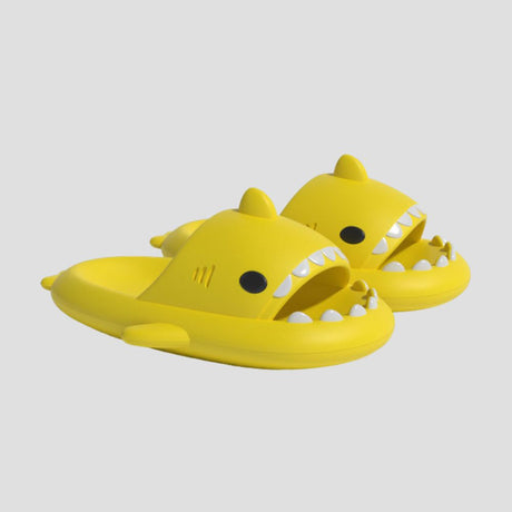 Shark slippers with anti-slip EVA sole.