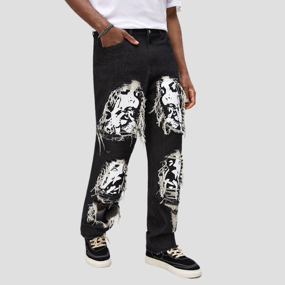 Skull Print Jeans