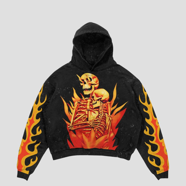 Skull Print Hoodie
