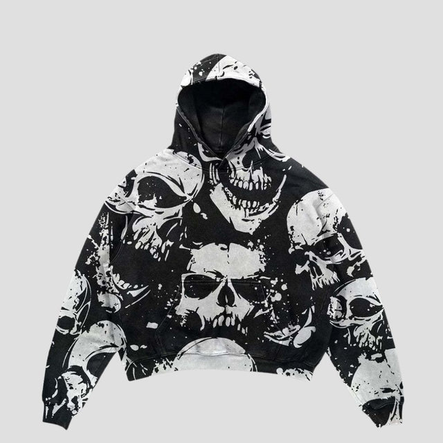 Skull Print Hoodie