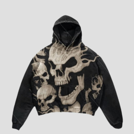 Skull Print Hoodie