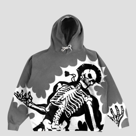 Skull Print Hoodie