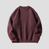 Solid Color Knit Sweater Front View