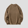 Solid Color Knit Sweater Front View