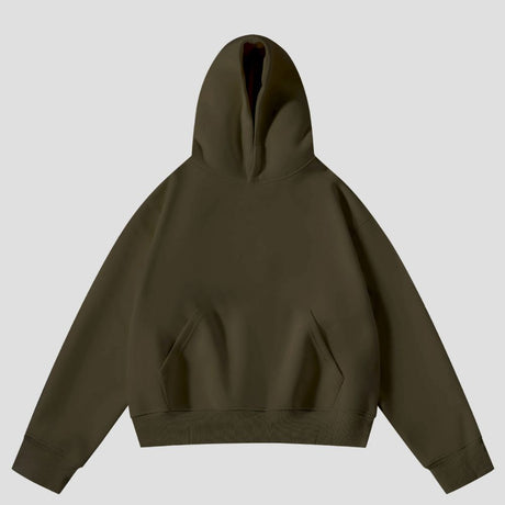 Solid Color Cropped Hoodie