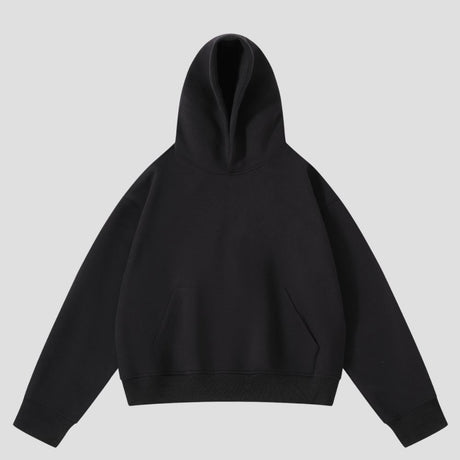 Solid Color Cropped Hoodie