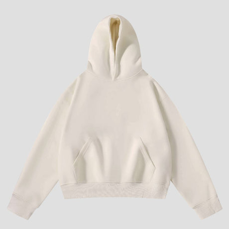 Solid Color Cropped Hoodie