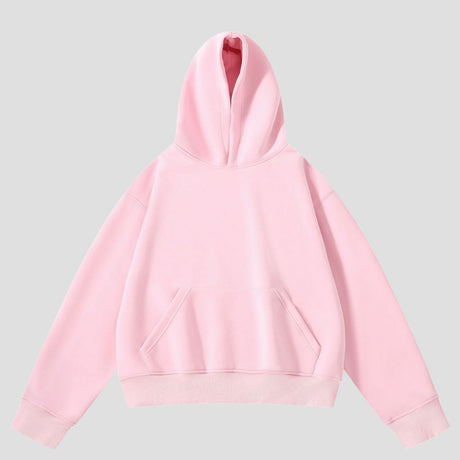 Solid Color Cropped Hoodie