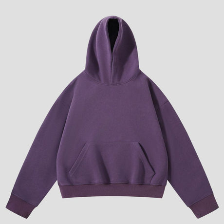 Solid Color Cropped Hoodie