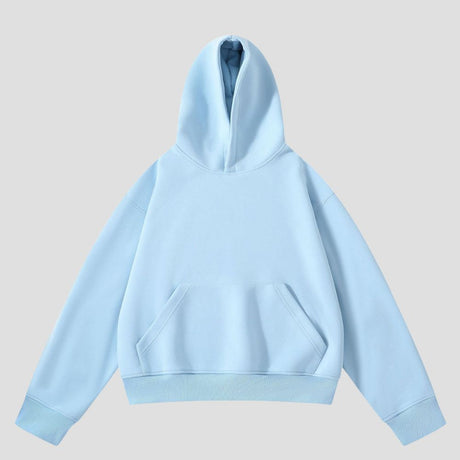 Solid Color Cropped Hoodie