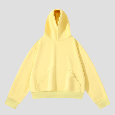 Solid Color Cropped Hoodie
