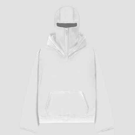 Solid Color Double Hood Hoodie
