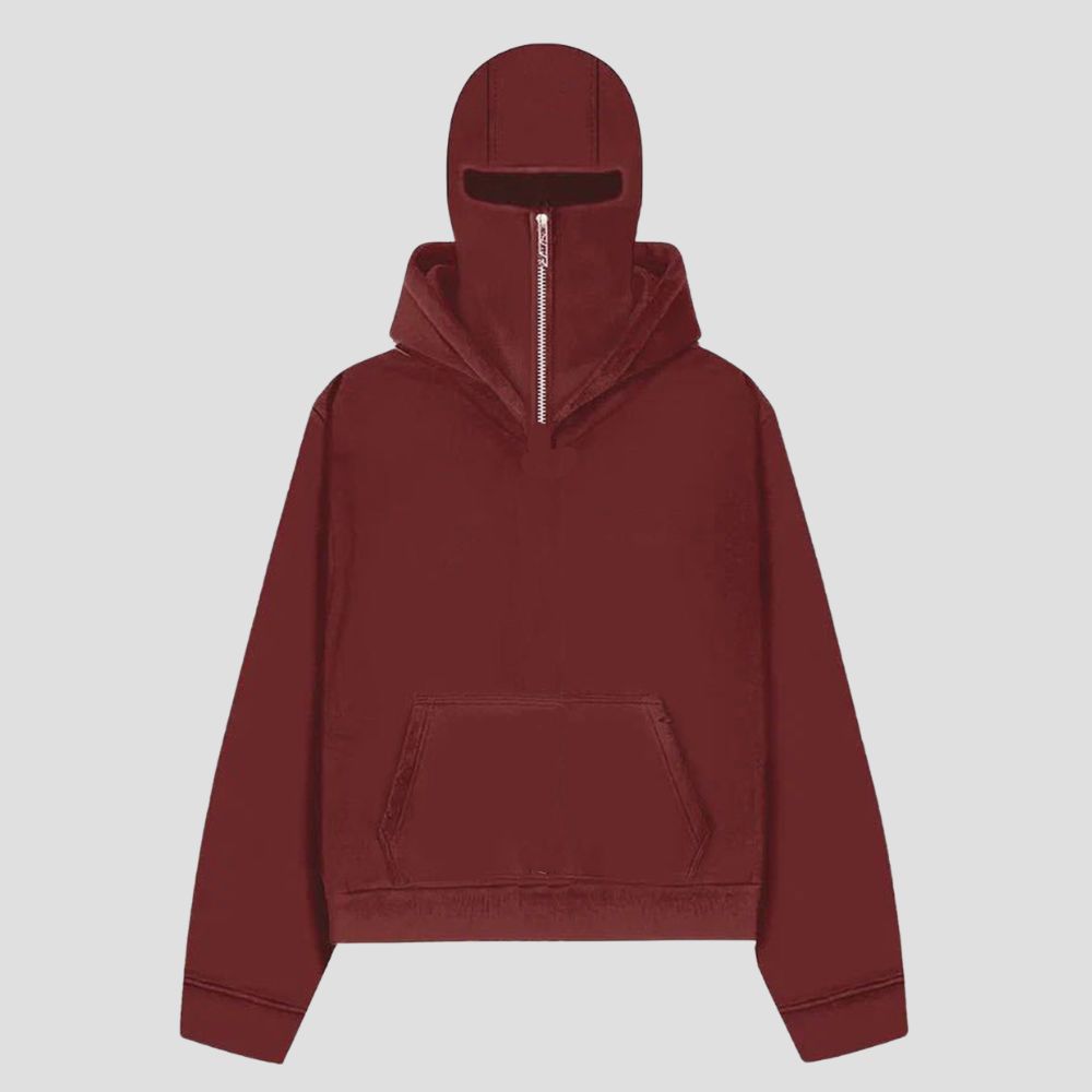 Solid Color Double Hood Hoodie