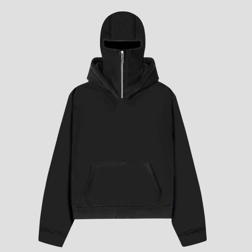 Solid Color Double Hood Hoodie