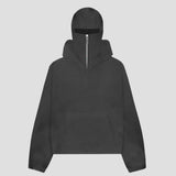 Solid Color Double Hood Hoodie