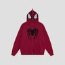  Front view of the Spider Hoodie showcasing the unique design.