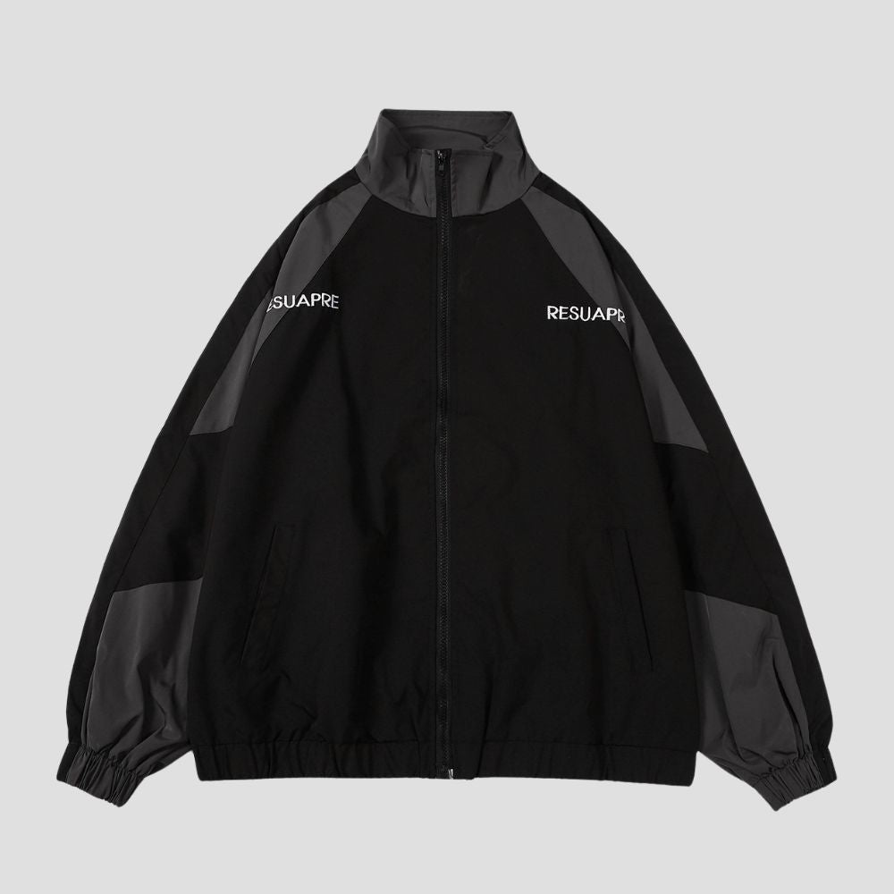 Unisex jacket with zipper closure and vibrant design
