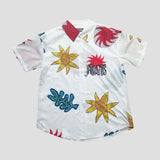 Cooling fabric marine print shirt.