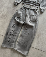 Street Style Zip-Up Hoodie Set