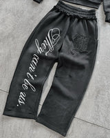 Street Style Zip-Up Hoodie Set