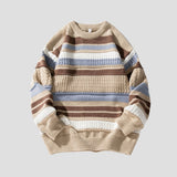 Striped Crew Neck Sweater Front View